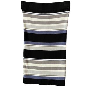 Loft Outlet Knit Midi Striped Multi Skirt Size S